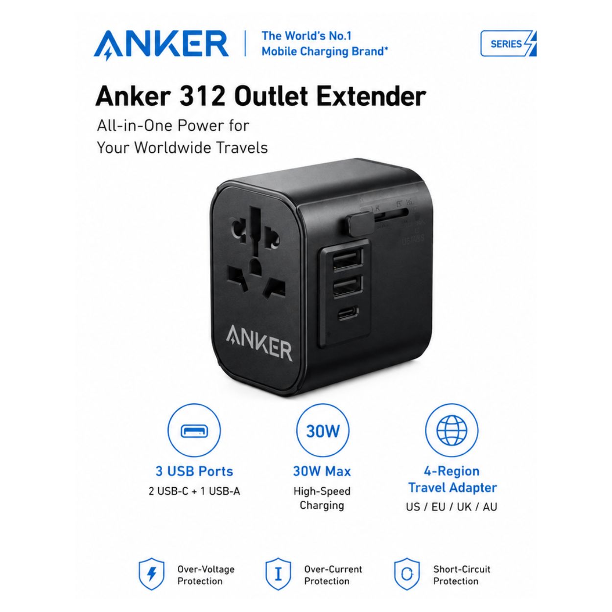 Anker 312 Outlet Extender - Image 2