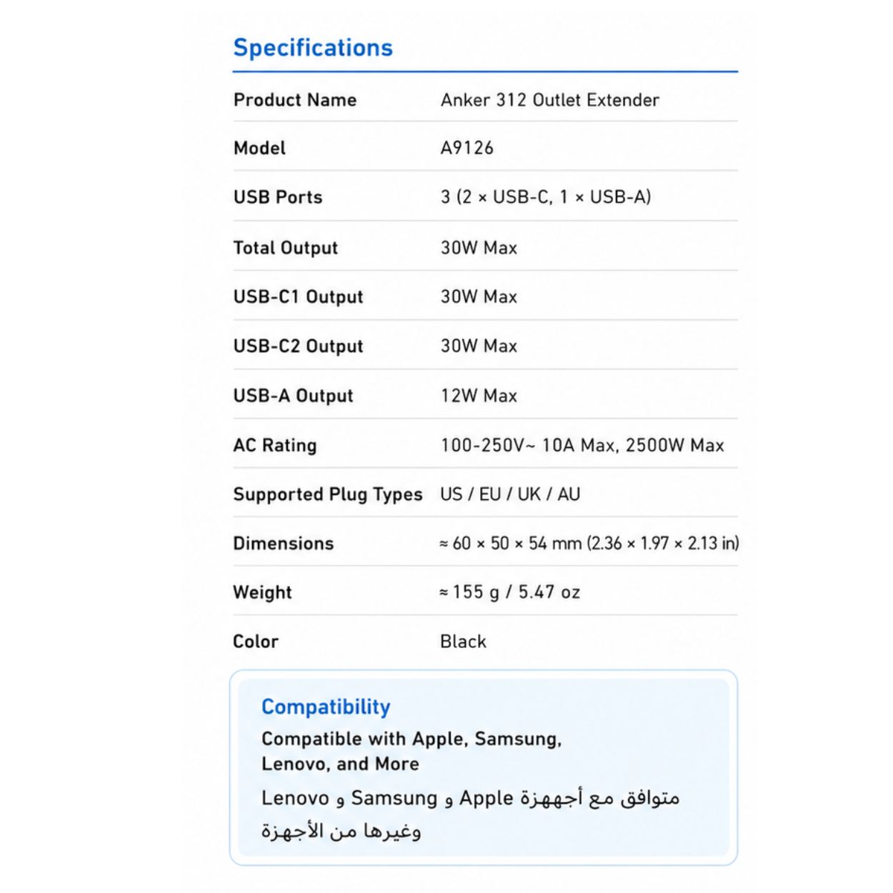 Anker 312 Outlet Extender - Image 3