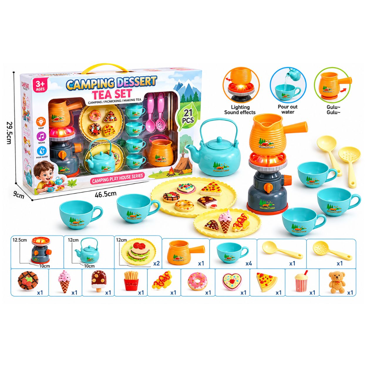 Camping Dessert Tea Set – 21 PCS Play Set - Image 2