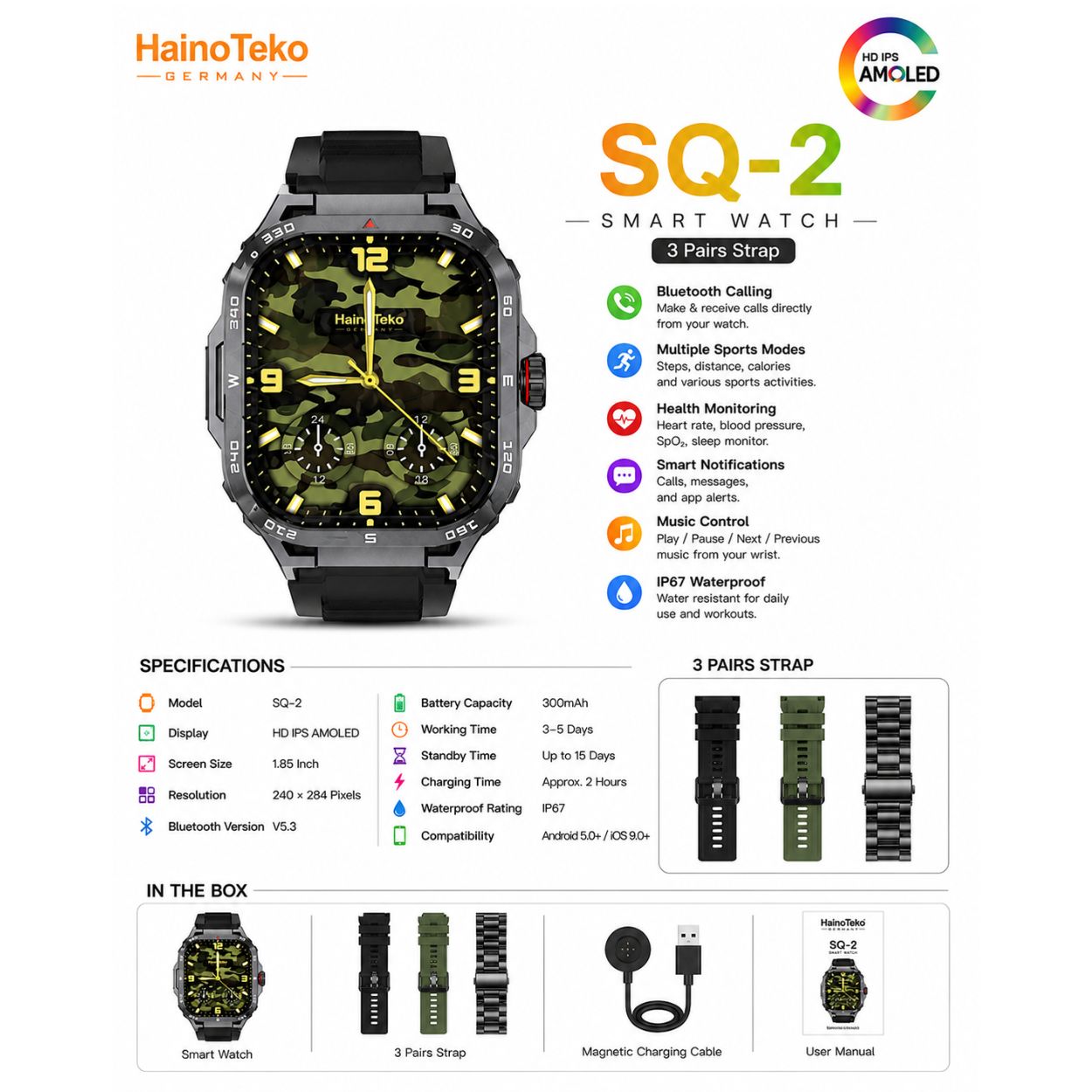 HainoTeko SQ-2 Smart Watch - Image 2