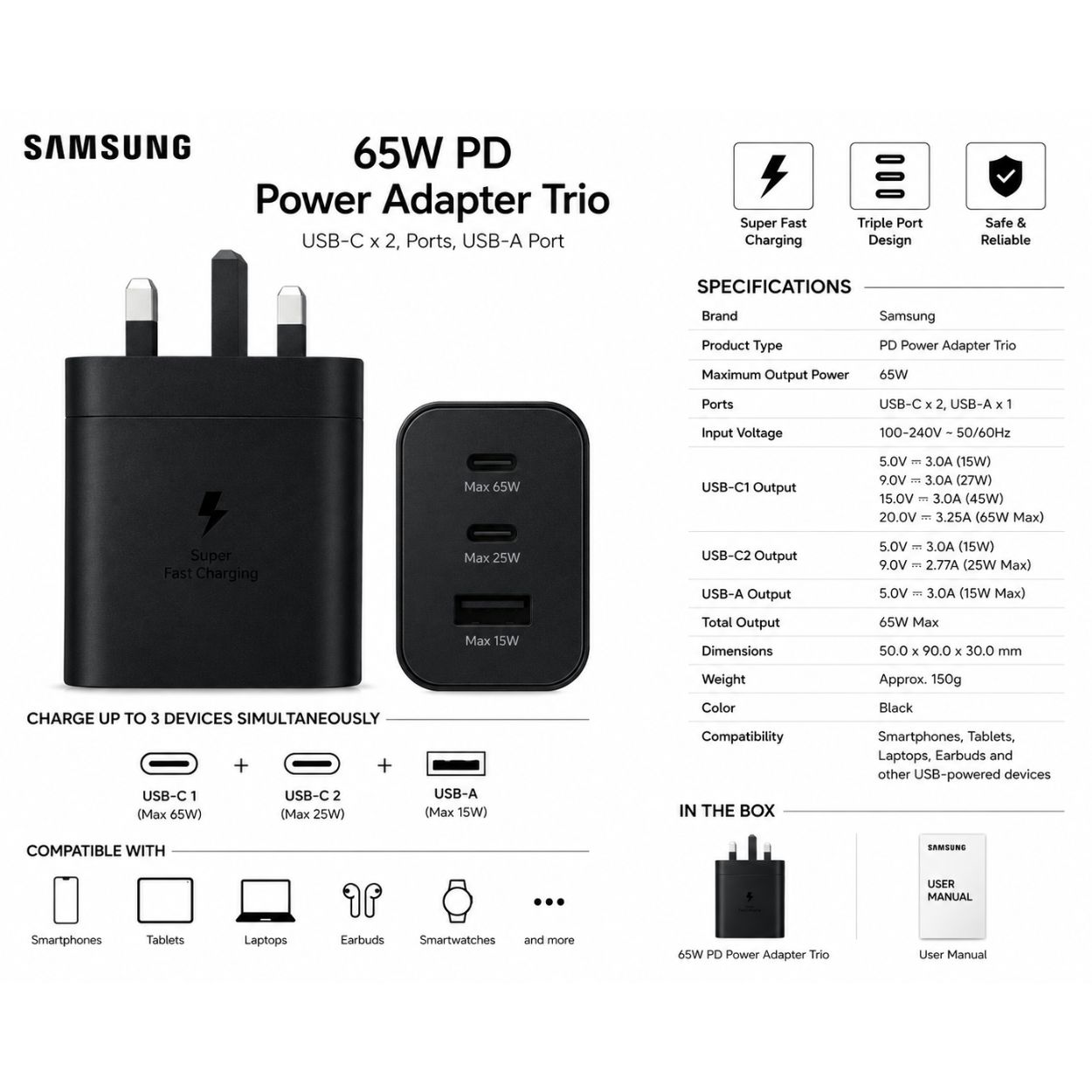 Samsung 65W PD Power Adapter Trio - Image 2