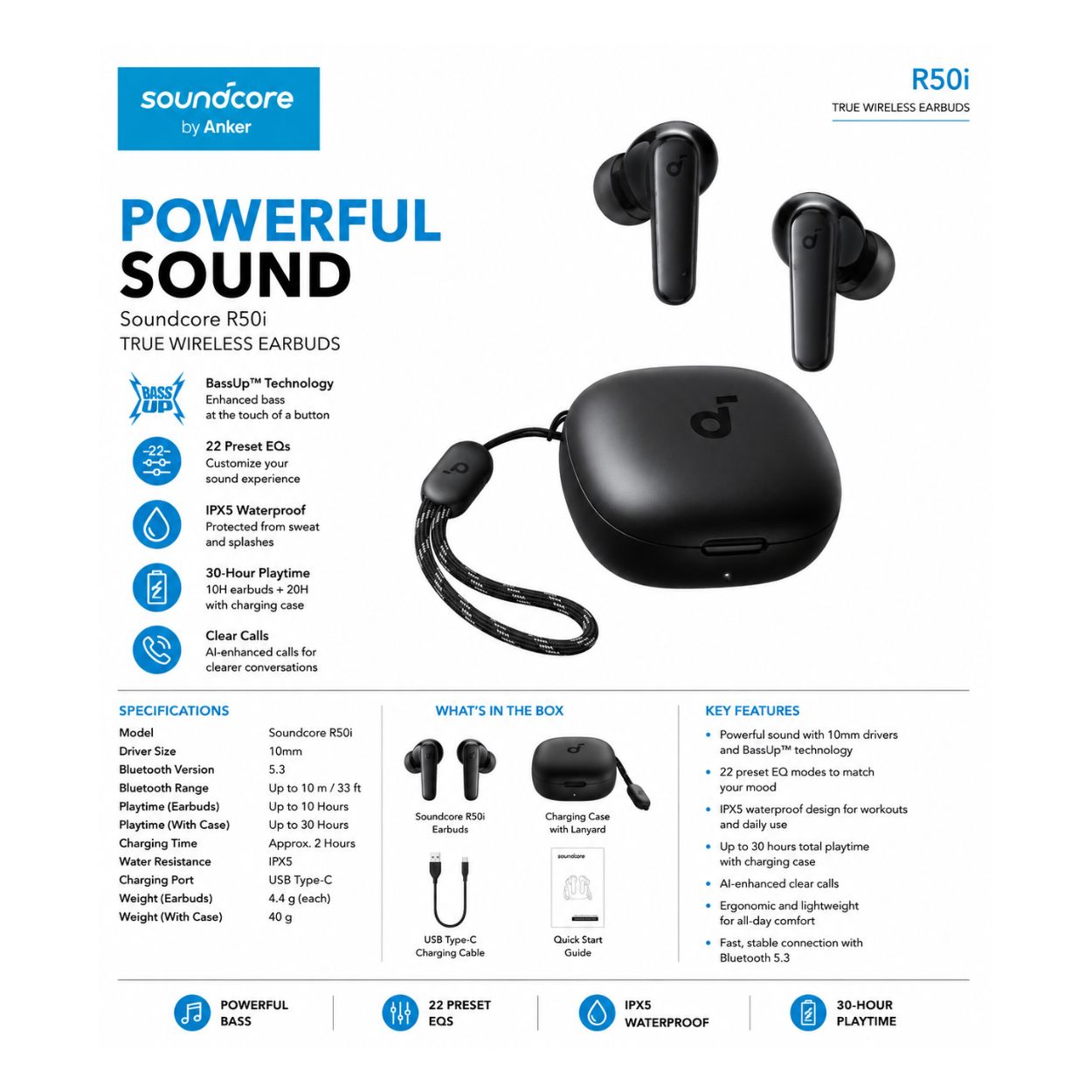 Soundcore R50i True Wireless Earbuds