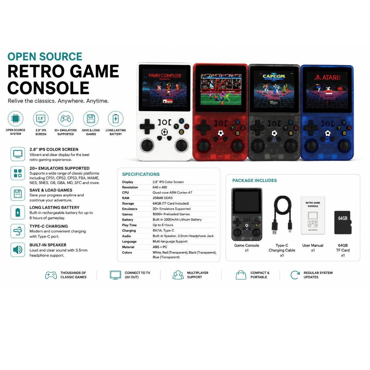 Open Source Retro Game Console – Handheld Gaming Device