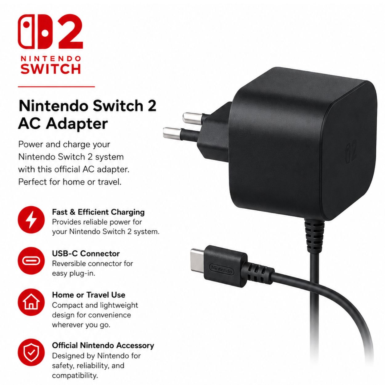 Nintendo Switch 2 AC Adapter