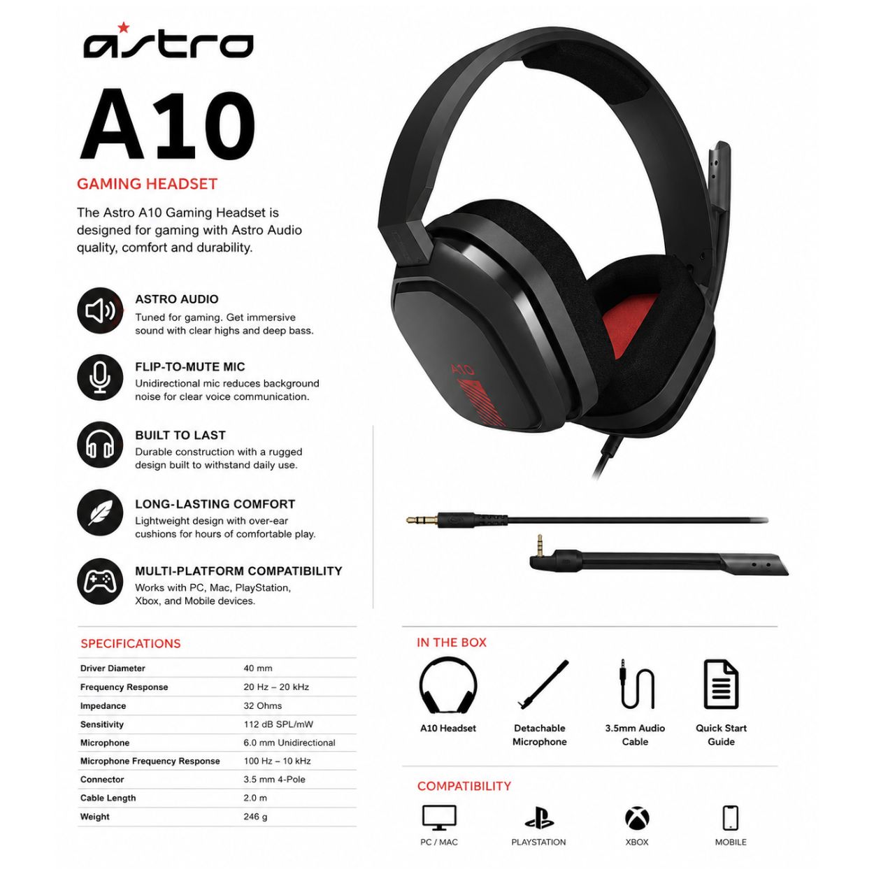 Astro A10 Gaming Headset - Image 2