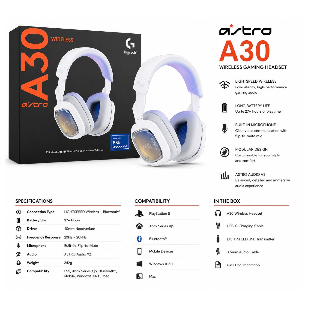 Astro A30 Wireless Gaming Headset - Image 2