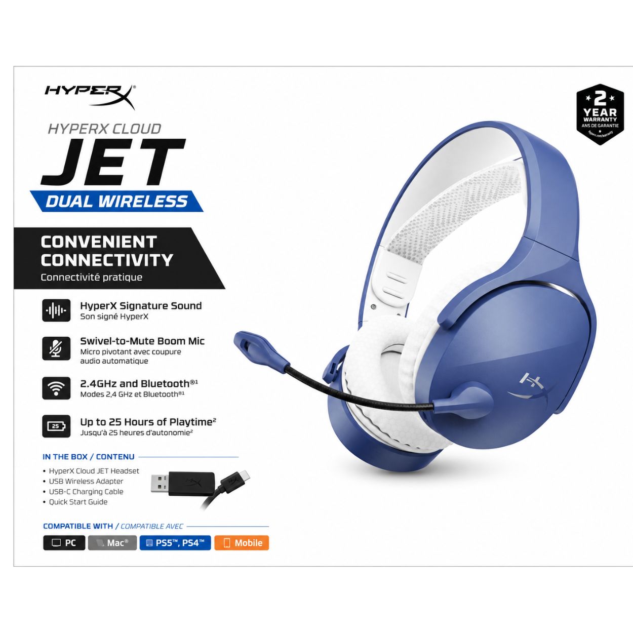 HyperX Cloud JET Dual Wireless Gaming Headset - Image 2