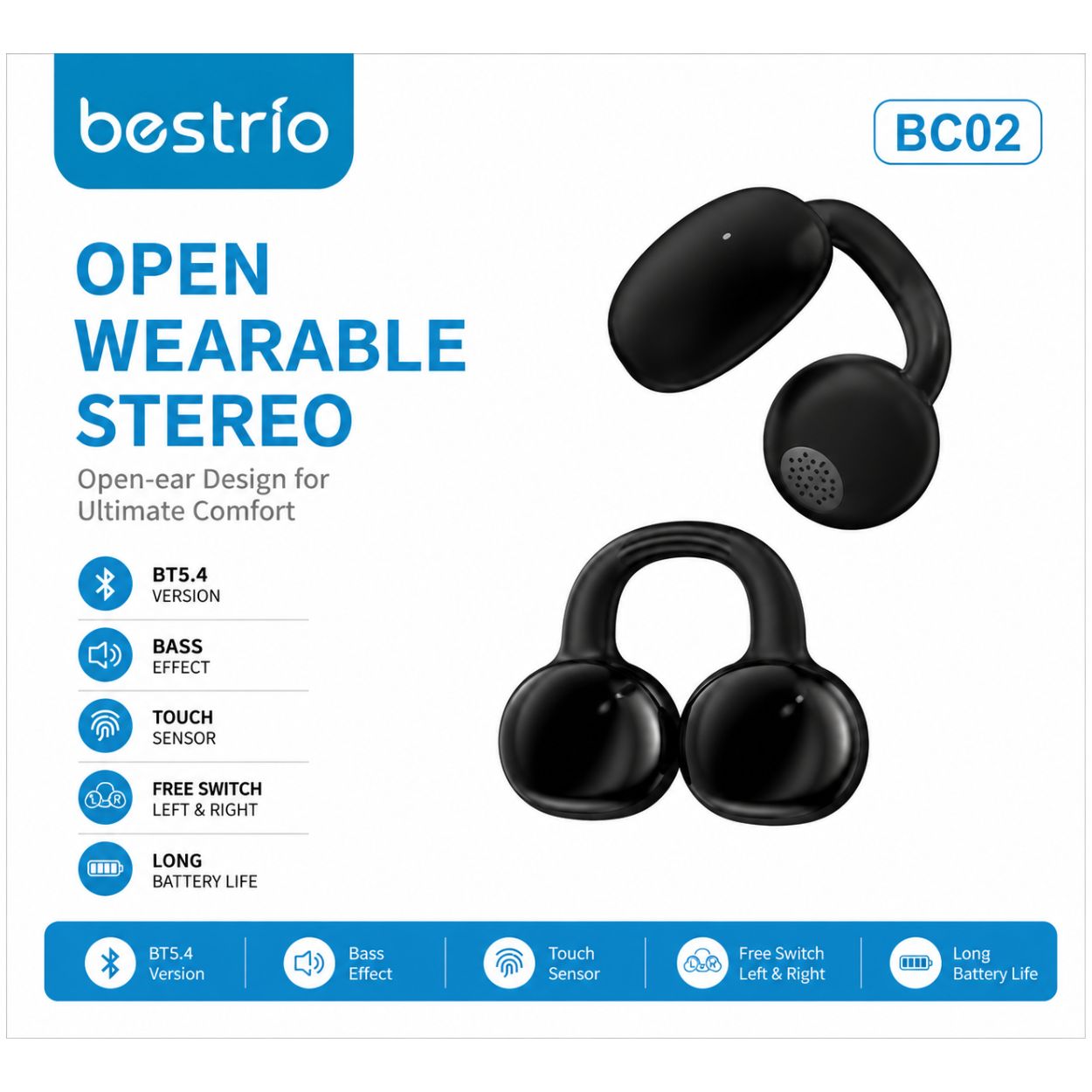 Bestrio BC02 Open Wearable Stereo Earbuds