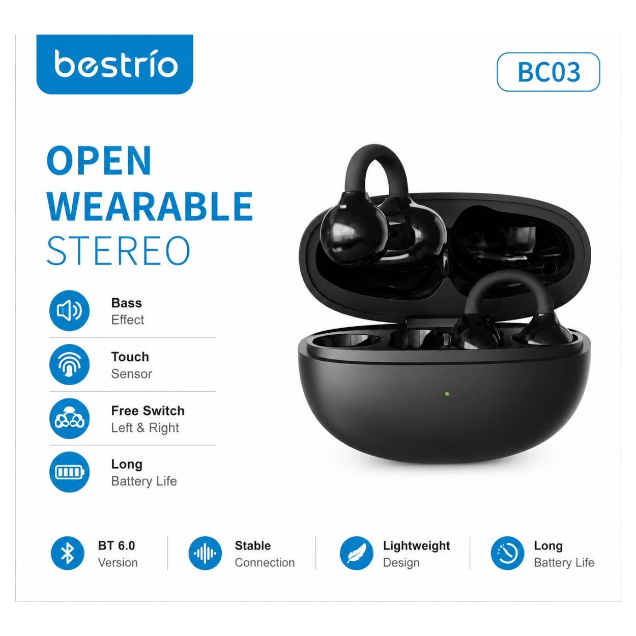 Bestrio BC03 Open Wearable Stereo Earbuds - Image 2