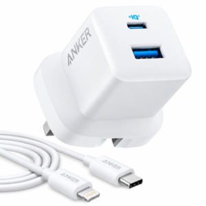 Anker 323 Charger with 310 USB-C to Lightning Cable (33W, 3 ft)