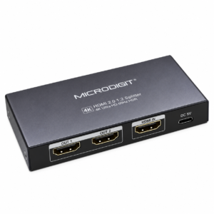Microdigit HDMI 2.0 1×2 Splitter – 4K 60Hz HDR