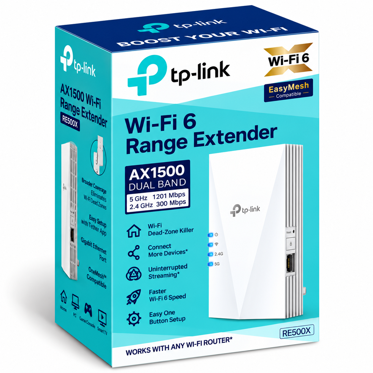 TP-Link RE500X AX1500 Wi-Fi 6 Range Extender - Image 5